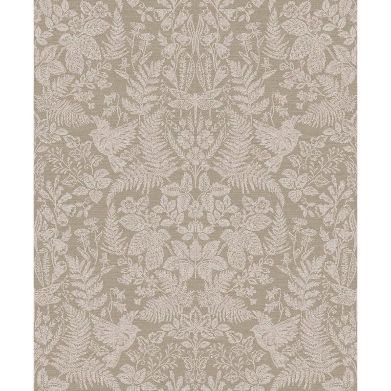 Loxley Leaf Botanical Textured Non-Pasted Wallpaper – 396in x 20.8in - Taupe