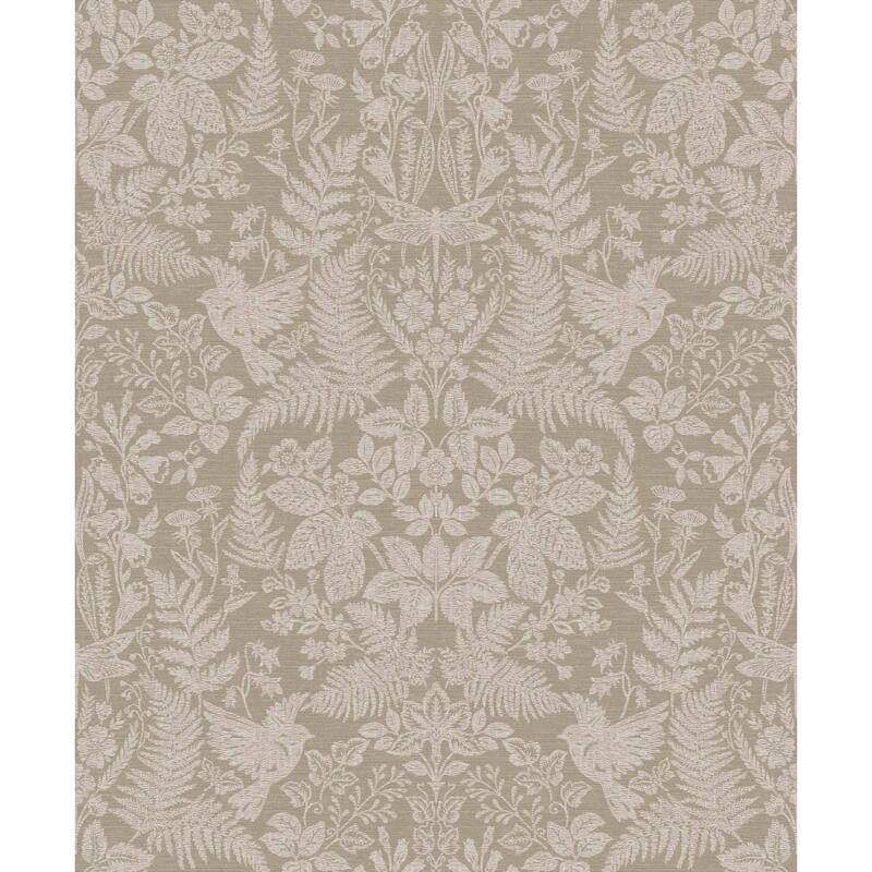 Loxley Leaf Textured Eco-Foam Wallpaper – 396in x 20.8in - Taupe