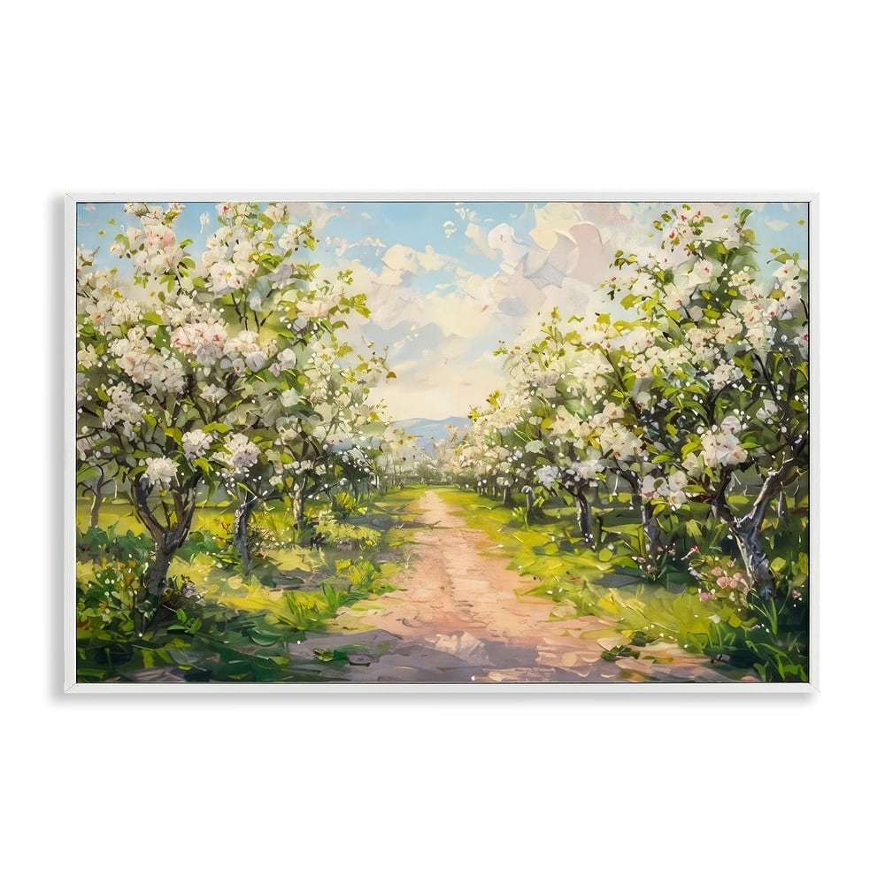 Stupell Path Through Flowering Trees Framed Giclee Art Design By LSR Creative Studio