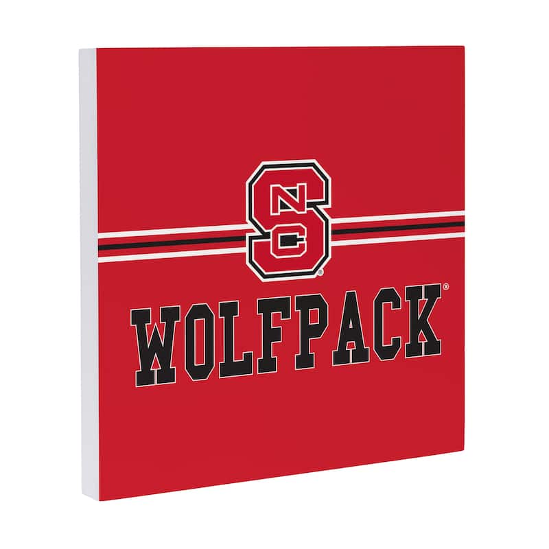 North Carolina State University Wooden Door Decor Wall Sign - Multi-Color