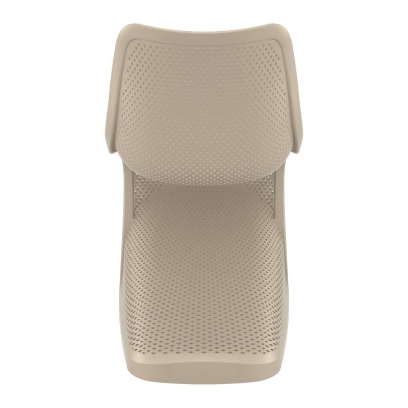 33.5" Taupe Brown Outdoor Patio Dining Chair