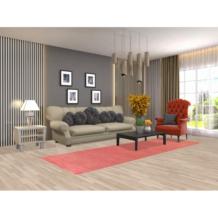 Pink Gabbeh Runner Rug Hand-Knotted Wool Carpet - 3'2" x 9'9"