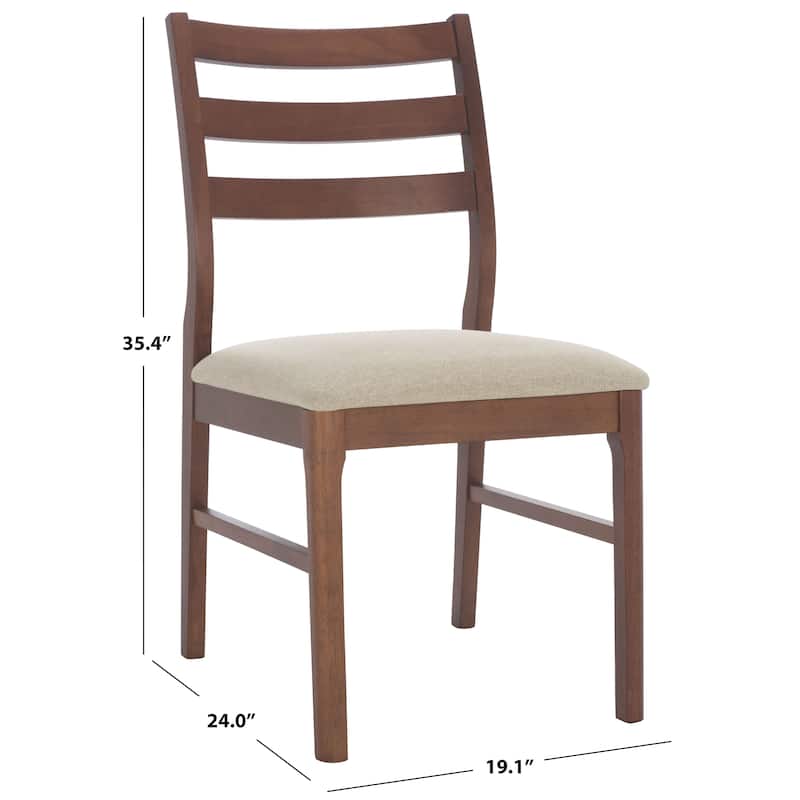 SAFAVIEH COUTURE Leroux Ladder Back Dining Chai (Set of 2) - 19"W x 24"D x 35"H