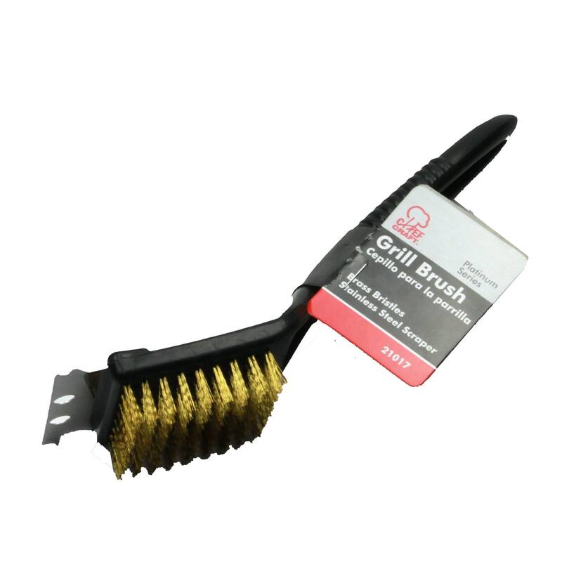 Chef Craft 9-inch Plastic Handle Short Grill Brush