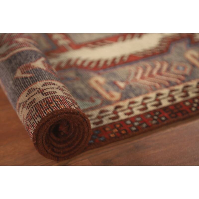 Tribal Ardebil Persian Vintage Runner Rug Handmade Wool Carpet - 2'5" x 9'6"