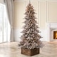 preview thumbnail 104 of 131, Glitzhome 6FT/7.5FT/9FT/11FT Snow Flocked Pre-lit Artificial Fir Christmas Trees