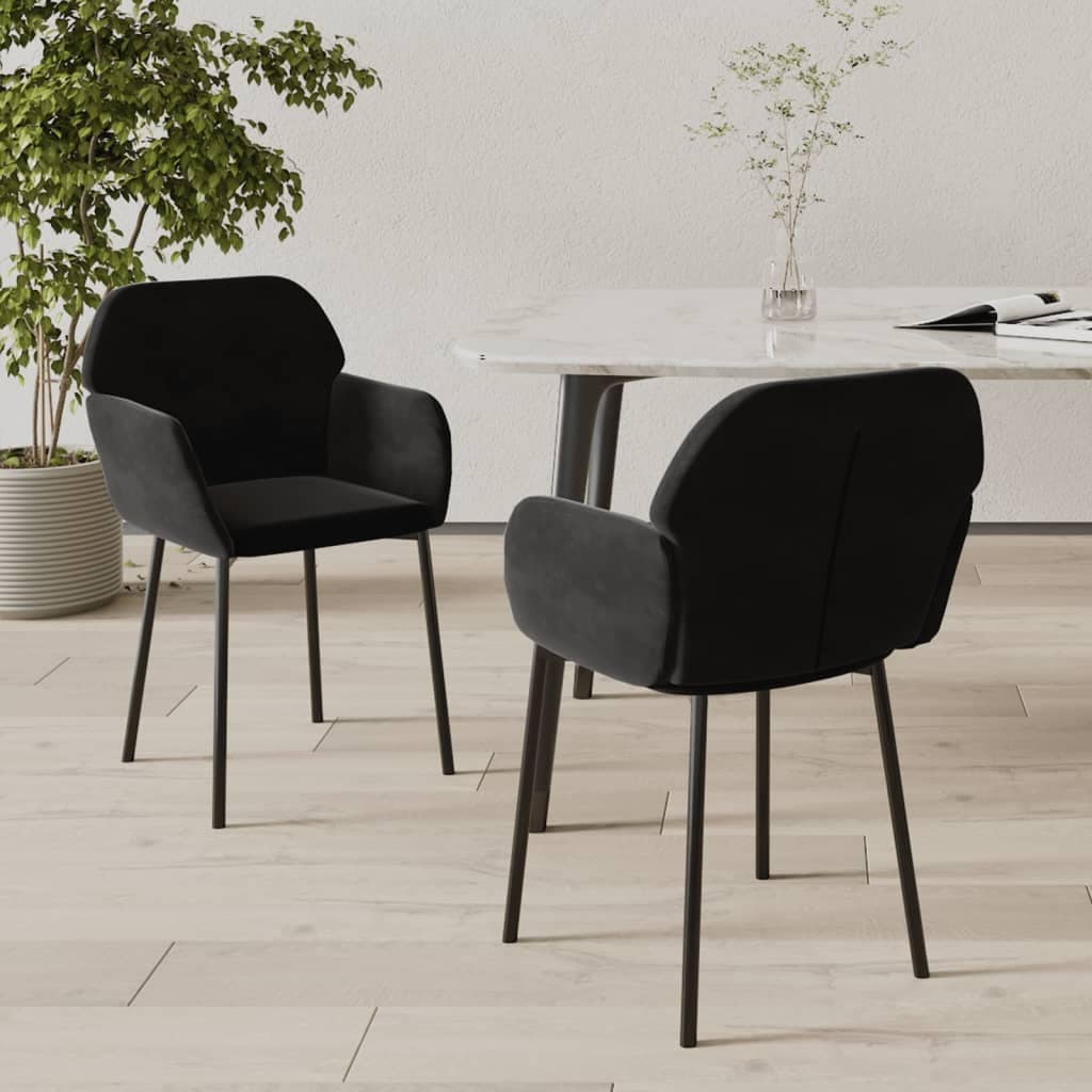 vidaXL Dining Chairs 2 Pcs Accent Upholstered Chair for Living Room Velvet - 21.3" x 23.2" x 29.9"