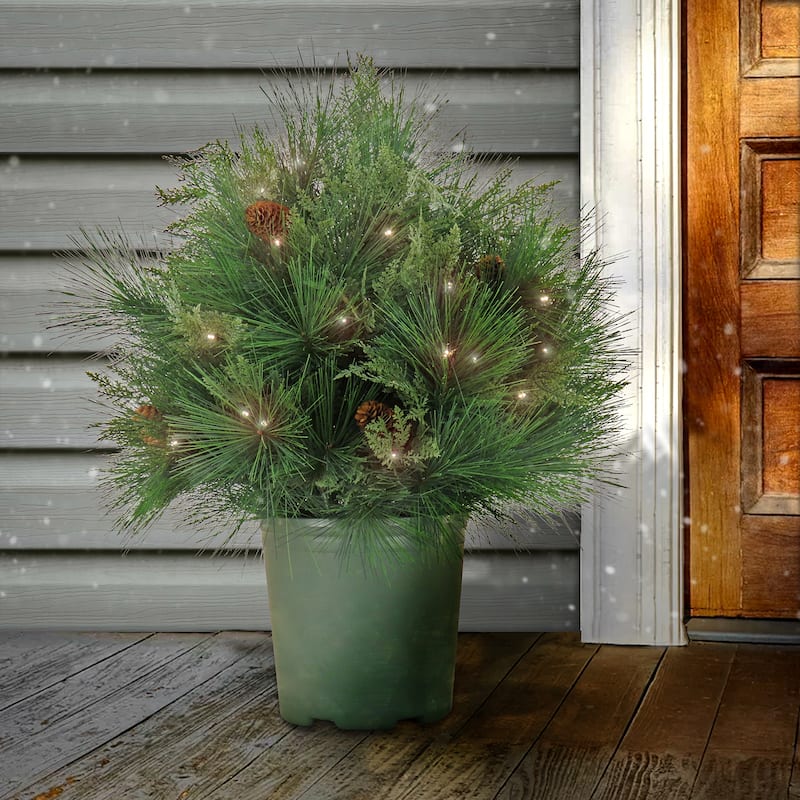 National Tree Company 5 ft. HGTV Home Collection Swiss Chic Swag, Blue,Champagne - 5 ft