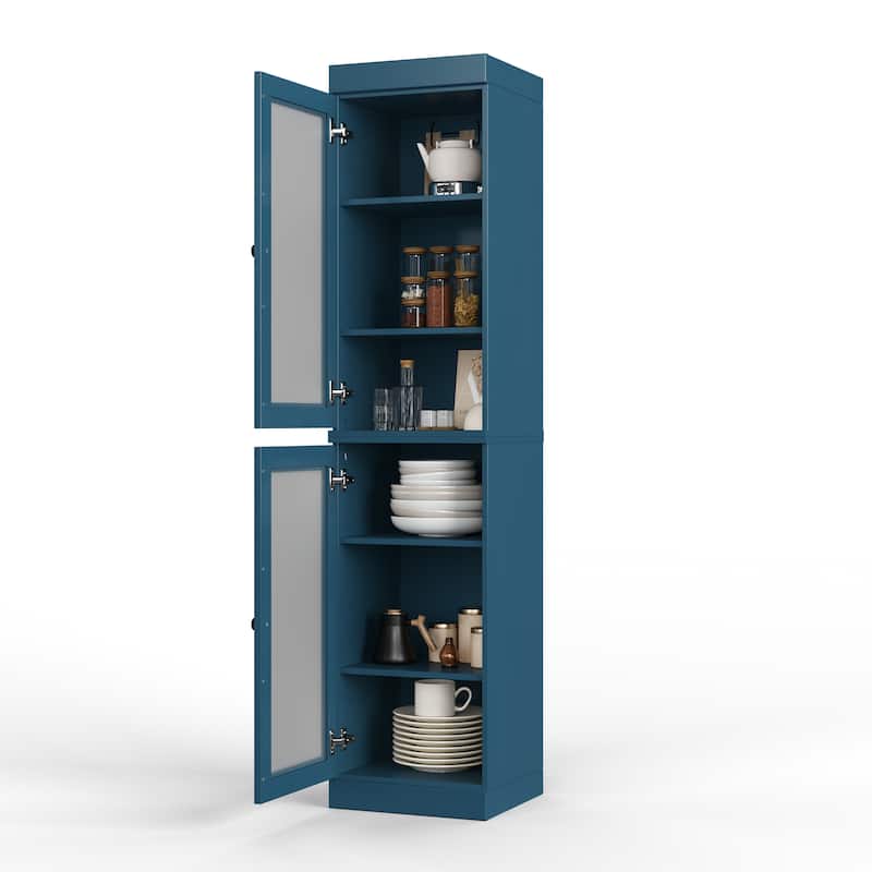 100% Solid Wood 16.5" Kitchen Pantry Cabinet with Doors by Palace Imports