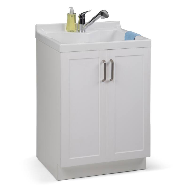 WYNDENHALL Lindor Transitional Laundry Cabinet with Faucet and Sink