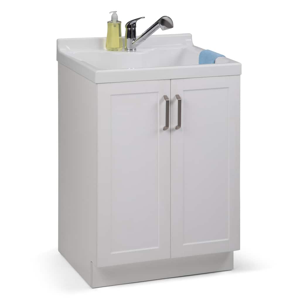 WYNDENHALL Lindor Transitional Laundry Cabinet with Faucet and Sink