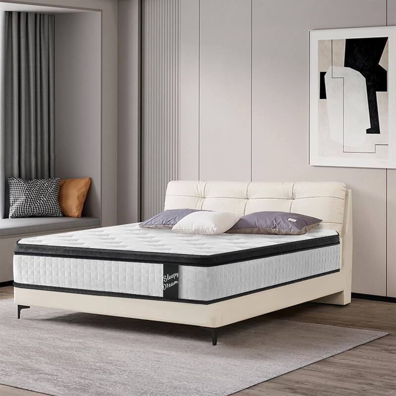 10"/12" inch Twin Diamond Innerspring Hybrid and Cooling Gel Memory Foam Mattress, Pressure Relief, and Motion Isolation