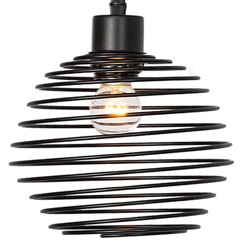 3-Light Metal Cluster Pendant in Classic Black Finish - W15.67"*D15.67"*H21.26"