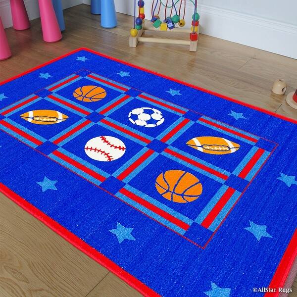 Allstar Rugs Kids Baby Room Area Rug Sports Allstar Rugs Kids Baby Room Area Rug Sports