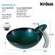 preview thumbnail 5 of 22, Kraus Glass Vessel Sink, Bathroom Faucet, Pop Up Drain, Mounting Ring