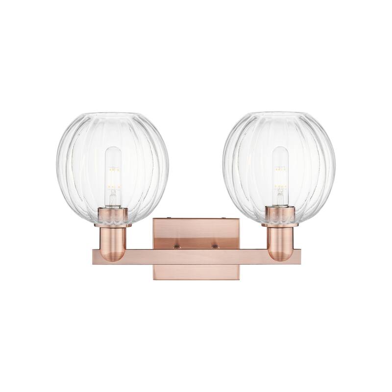 Innovations Lighting Downtown Urban - Preston - 2 Light 16" Globe Shade Bath Vanity Light