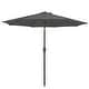 preview thumbnail 8 of 76, 9-ft Patio Market Umbrella with Tilting Pole, Waterproof & Breathable Canopy Carbon Gray