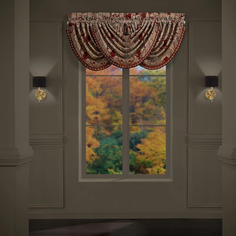 J. Queen New York Garnet Window Waterfall Valance