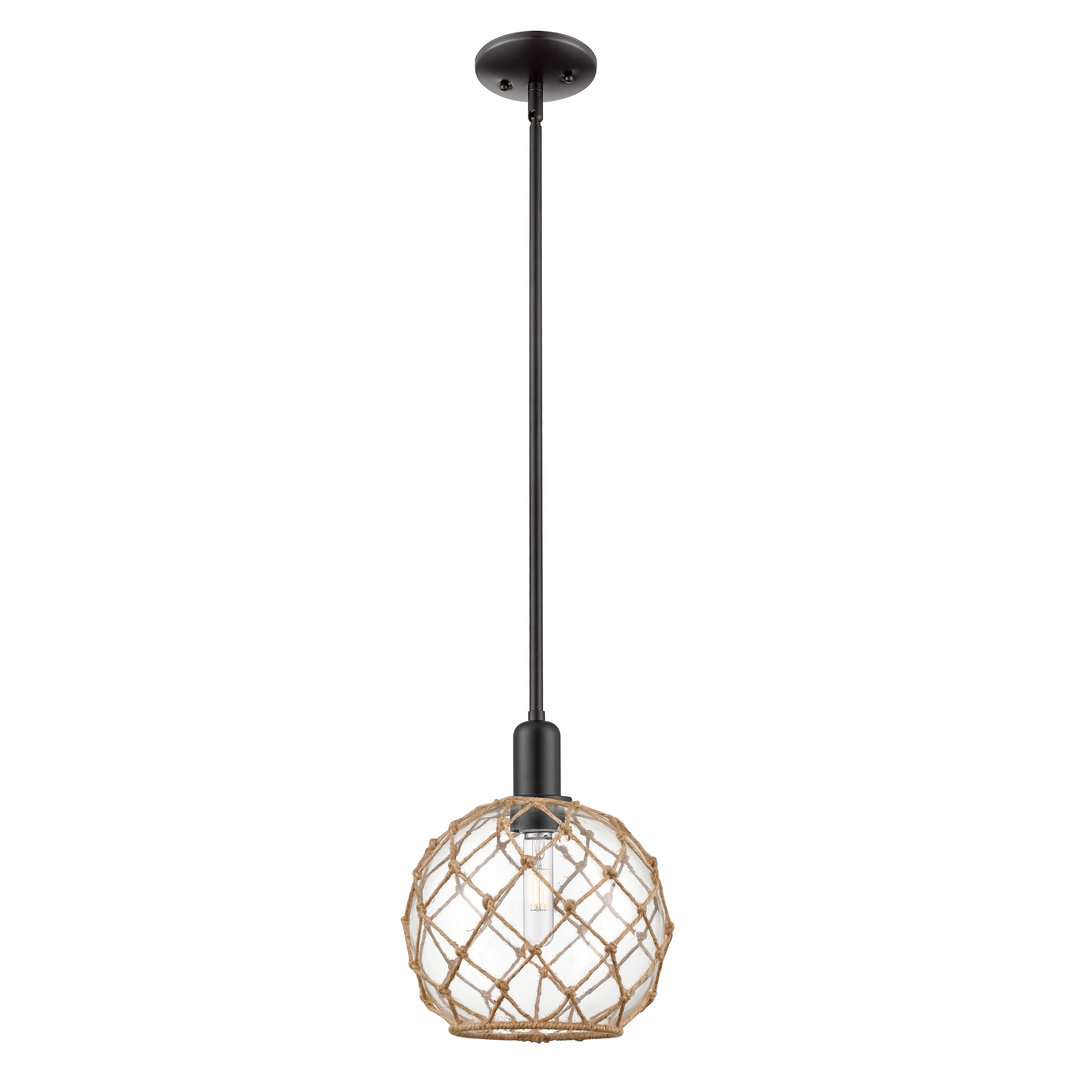 Innovations Lighting Endless Possibilities Arcadia - Farmhouse Rope - 1 Light 10" Stem Hung Mini Pendant