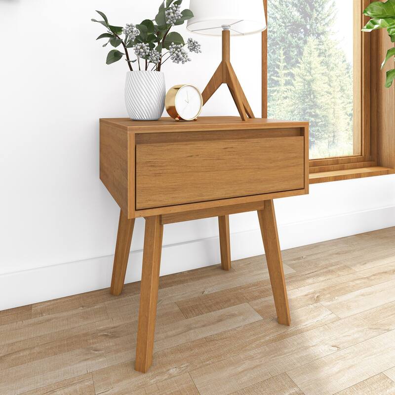 Max and Lily Scandinavian 1 -Drawer Nightstand - Set of 2