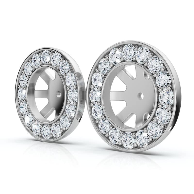 Bliss Diamond 3/4ct Diamond Earring Studs Jackets White (5.5-6mm)