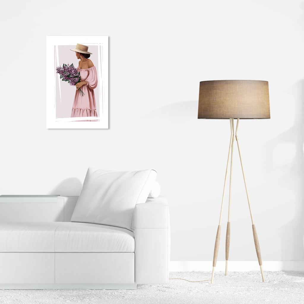 Wynwood Studio Canvas Fashion and Glam Purple Bouquet Pink and Shabby Chic Wall Art Canvas Print