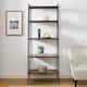 Middlebrook Lahuri 72-inch Open Ladder 5-shelf Bookshelf - Dark Walnut
