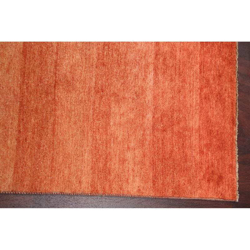 Contemporary Gabbeh Kashkoli Oriental Wool Runner Rug Hand-knotted - 3'2" x 15'7"