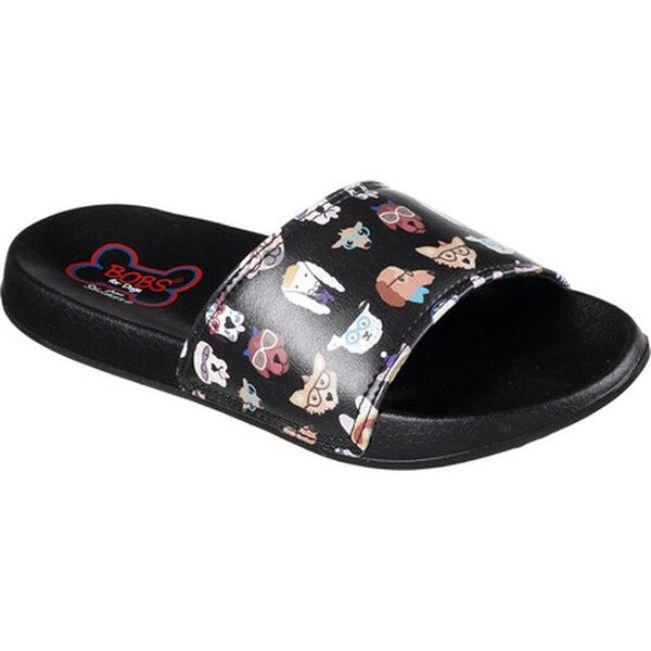 Skechers Women's BOBS 2nd Take Pup Smarts Slide Sandal Black