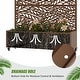 preview thumbnail 74 of 103, 72 in Metal Movable Planter Box with Trellis Privacy Screen Lockable Wheels