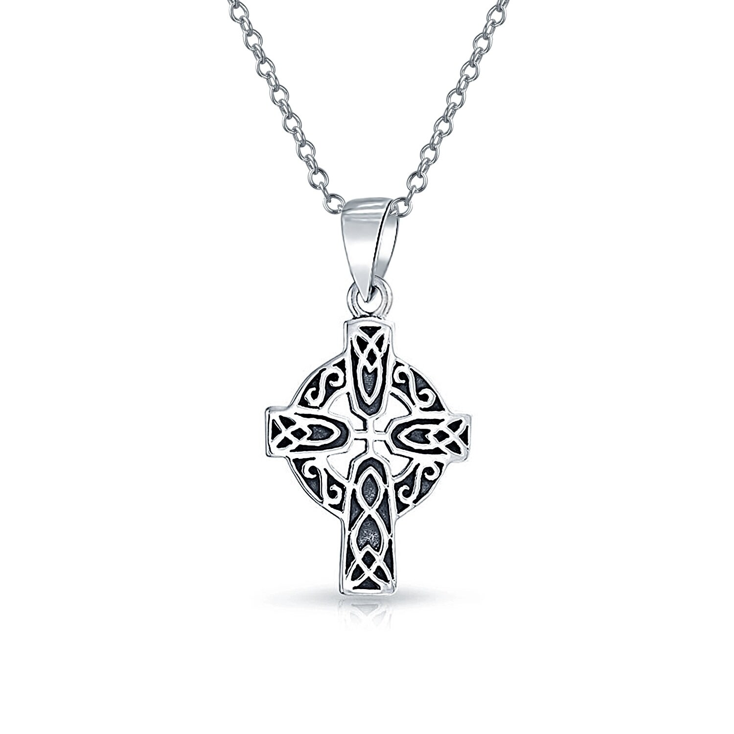 Shop Irish Love Knot Celtic Trinity Cross Pendant Necklace 925