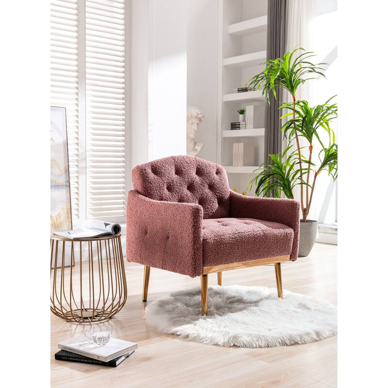Tufted Decorative Fabric Armchair