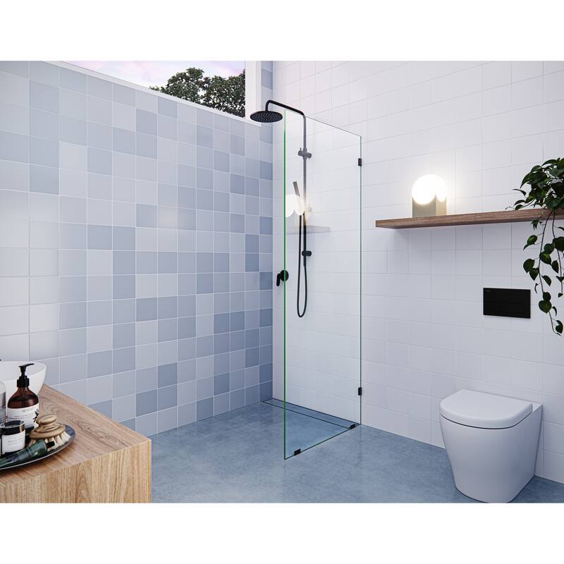 Vela 28.5 in. x 78 in. Fully Frameless Glass Shower Panel - Single Fixed Panel