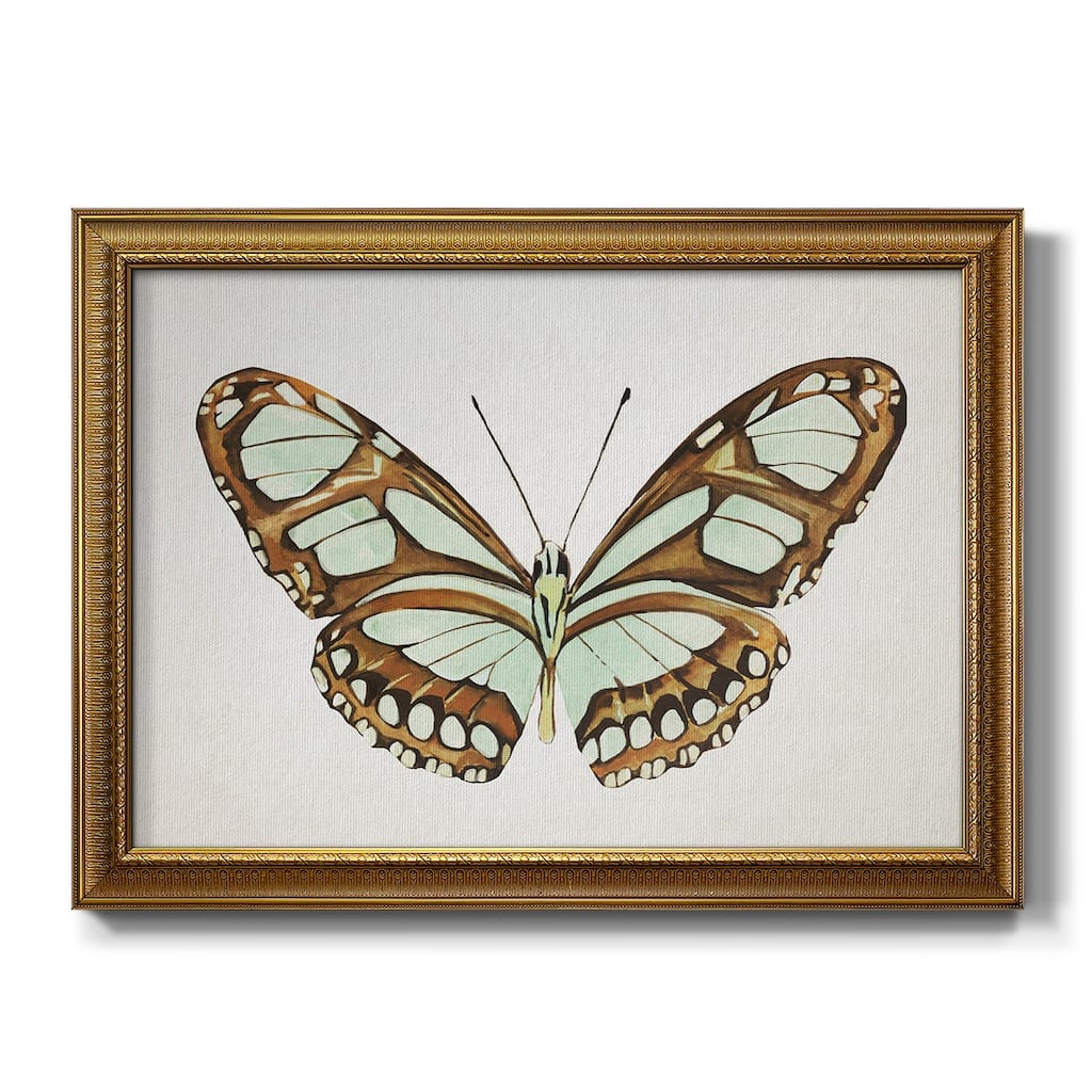 Mint Butterfly I Premium Framed Canvas- Ready to Hang