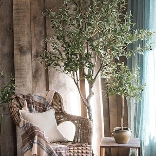 RusticReach Large Artificial Olive Tree 94" Tall