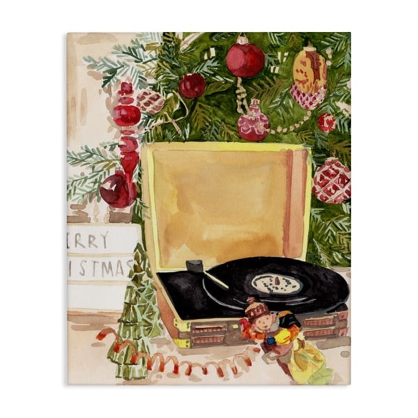 slide 2 of 10, Stupell Festive Christmas Music Records Canvas Wall Art Design By Melissa Wang 16 x 20