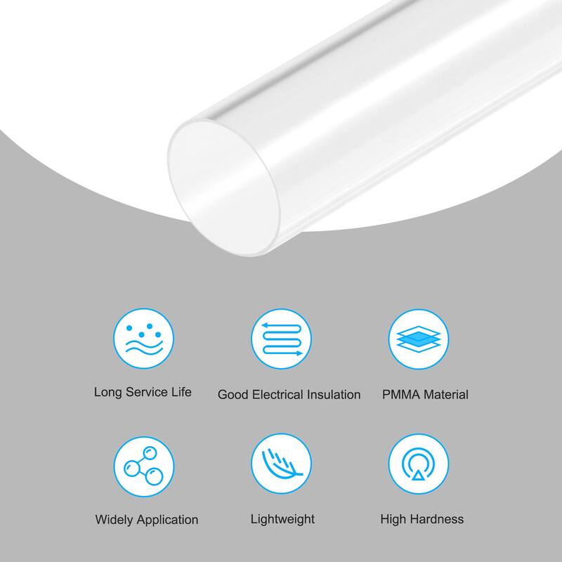 Acrylic Pipe Clear Round Tube 125mm ID 130mm OD 18" for Lamps Lanterns