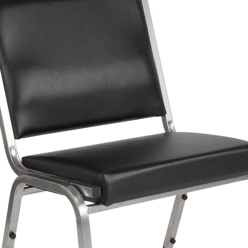 4 Pack HERCULES Series 950 lb. Rated Black Fabric Bariatric Medical Reception Chair