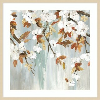 Golden Blooms III by Asia Jensen Wood Framed Wall Art Print - Svelte ...