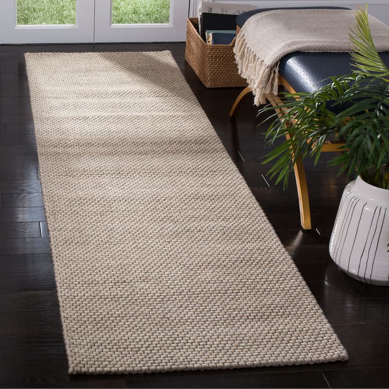 SAFAVIEH Handmade Natura Refiqe Wool Rug - 2'3" x 8' Runner - Beige - Runner