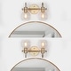 preview thumbnail 7 of 7, Modern Gold 2-Light Bathroom Vanity Light Orb Glass Wall Sconce - L 13"x W 7"x H 9"