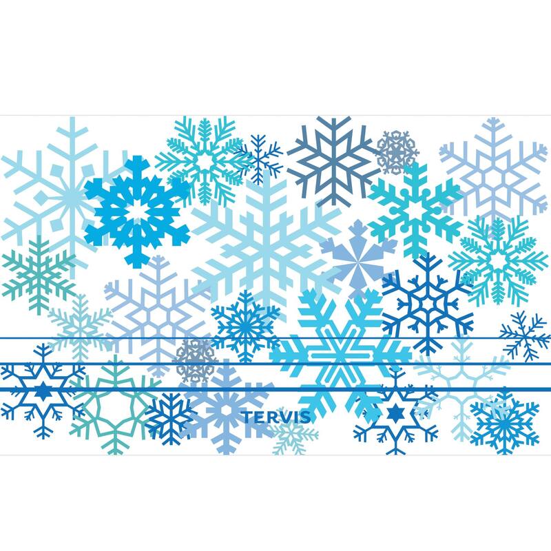 Tervis Traveler Christmas Holiday Blue Winter Snowflakes Triple Walled Insulated Travel Tumbler, Stainless Steel - 20oz