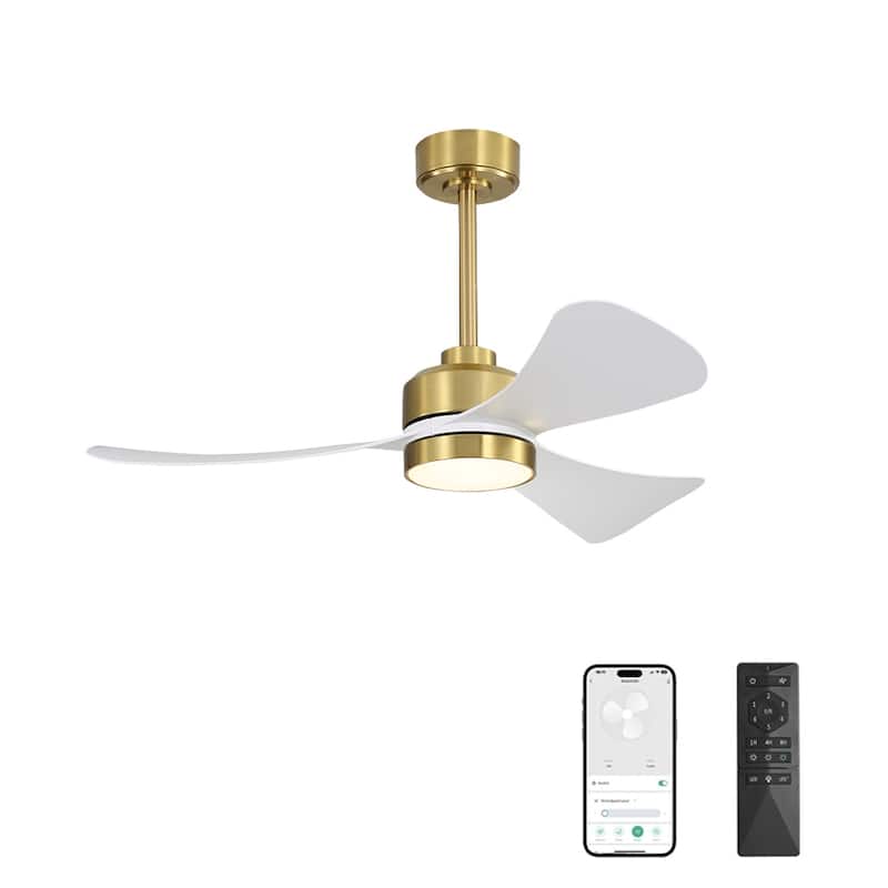 MLiAN 42 inch 3 ABS Blades Smart LED Ceiling Fan with Remote... - 42"