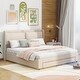 preview thumbnail 9 of 16, Modern Queen Size Upholstered Hydraulic Platform Bed with 2 Drawers - Large Storage Space, Metal Construction