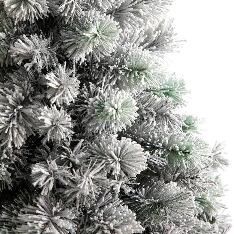 5Ft Artificial Christmas Tree with Lights - Retro Pine Holiday Decor, Bendable Branches - Green - 60