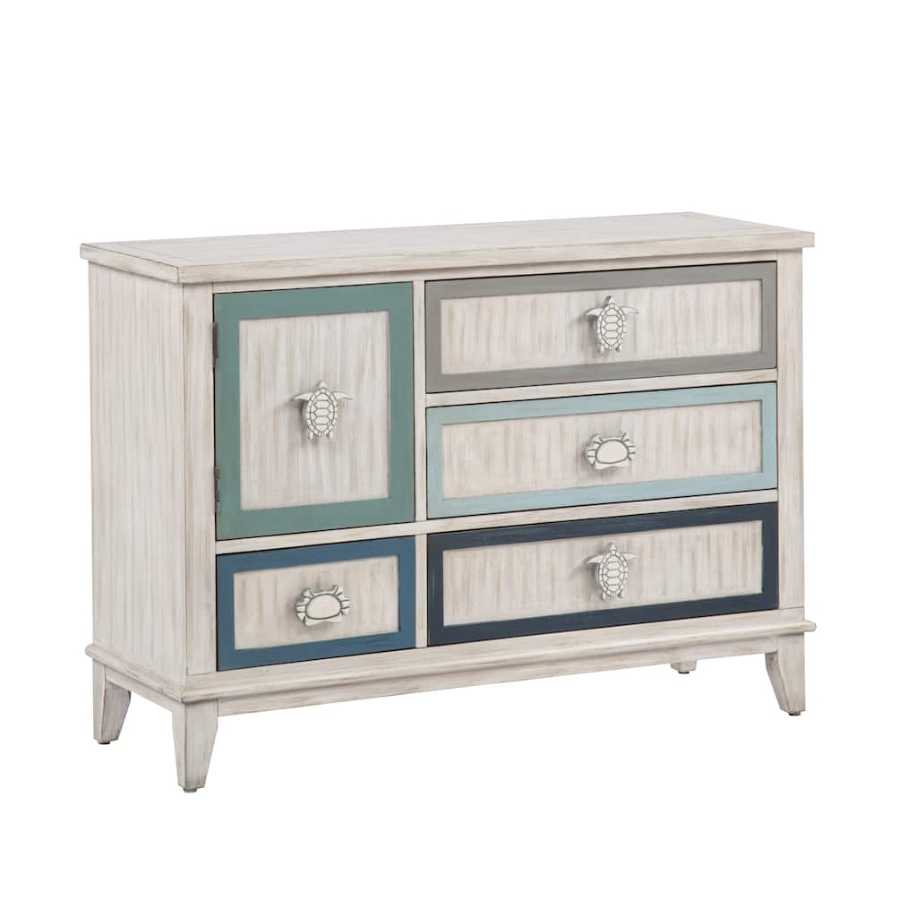 Coast to Coast Honu 5 Drawer Coastal Storage Cabinet