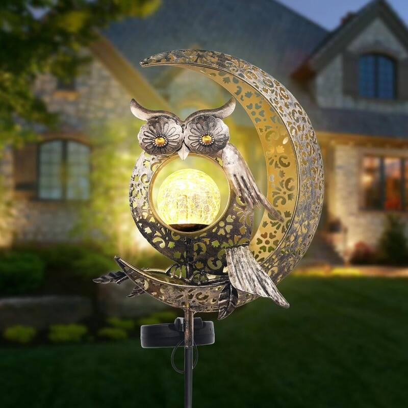 Outdoor Solar Watering Can Light, Waterproof Watering - Owl
