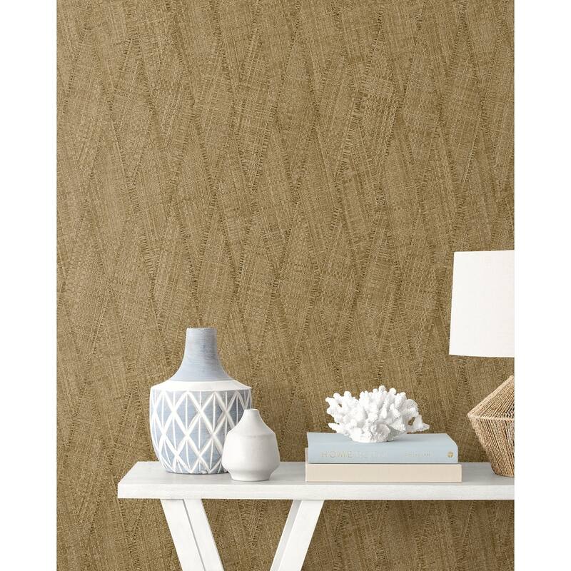 Seabrook Designs Sun Woven Embossed Vinyl Unpasted Wallpaper