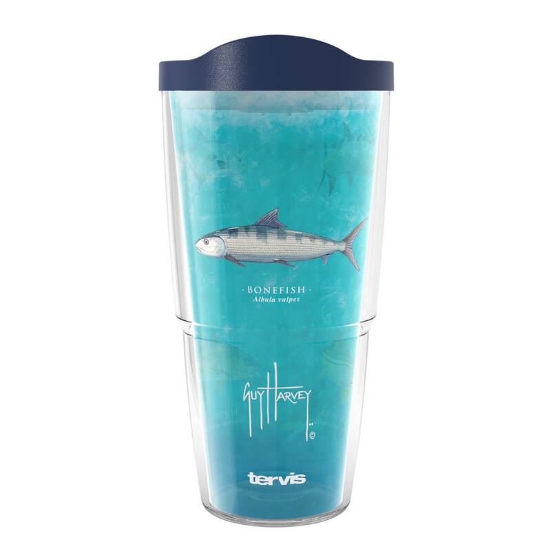 Tervis Guy Harvey Charts Made in USA Double Walled Insulated Travel Tumbler, Classic - 24oz