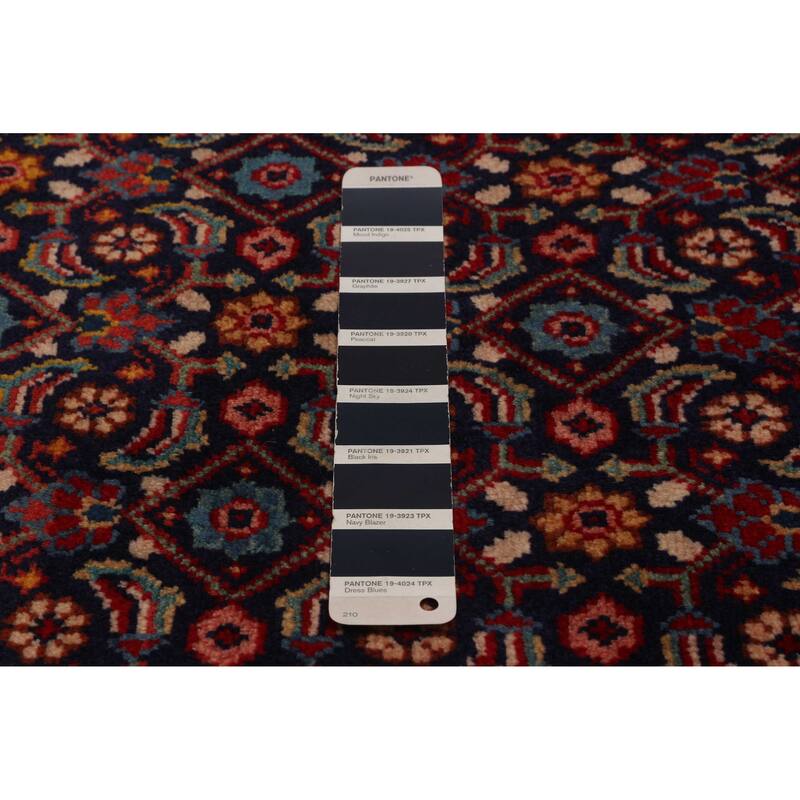 ECARPETGALLERY Hand-knotted Andelz Navy Wool Rug - 3'5 x 10'0